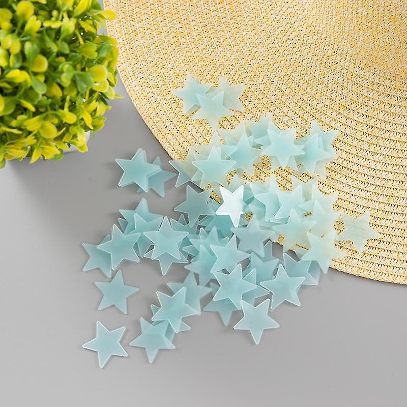 Slowmoose Luminous Star Stickers Glow In The Dark 100pcs blue