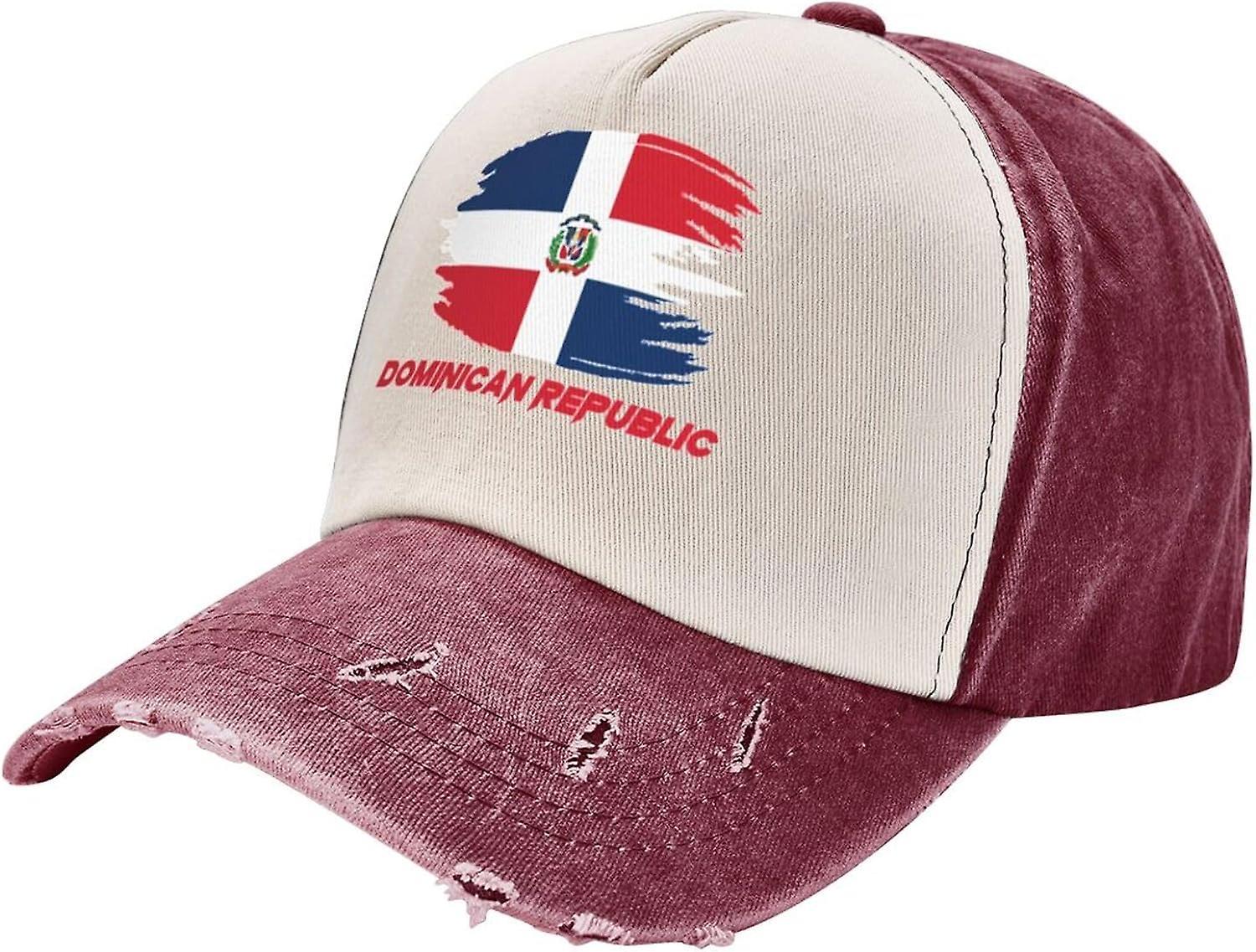 Kerota Dominican Republic Nation Flag Denim Washed Baseball Cap Cotton Unisex Patriotic Dad Old Hat bm-4920 color249