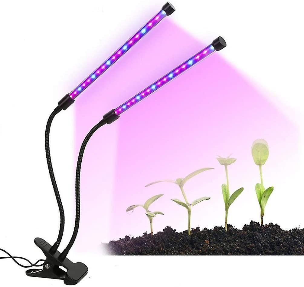 Acsergery Grow Light Plant Light,20w Timing Function Dual Head 3 Modes Timer 3h/9h/12h