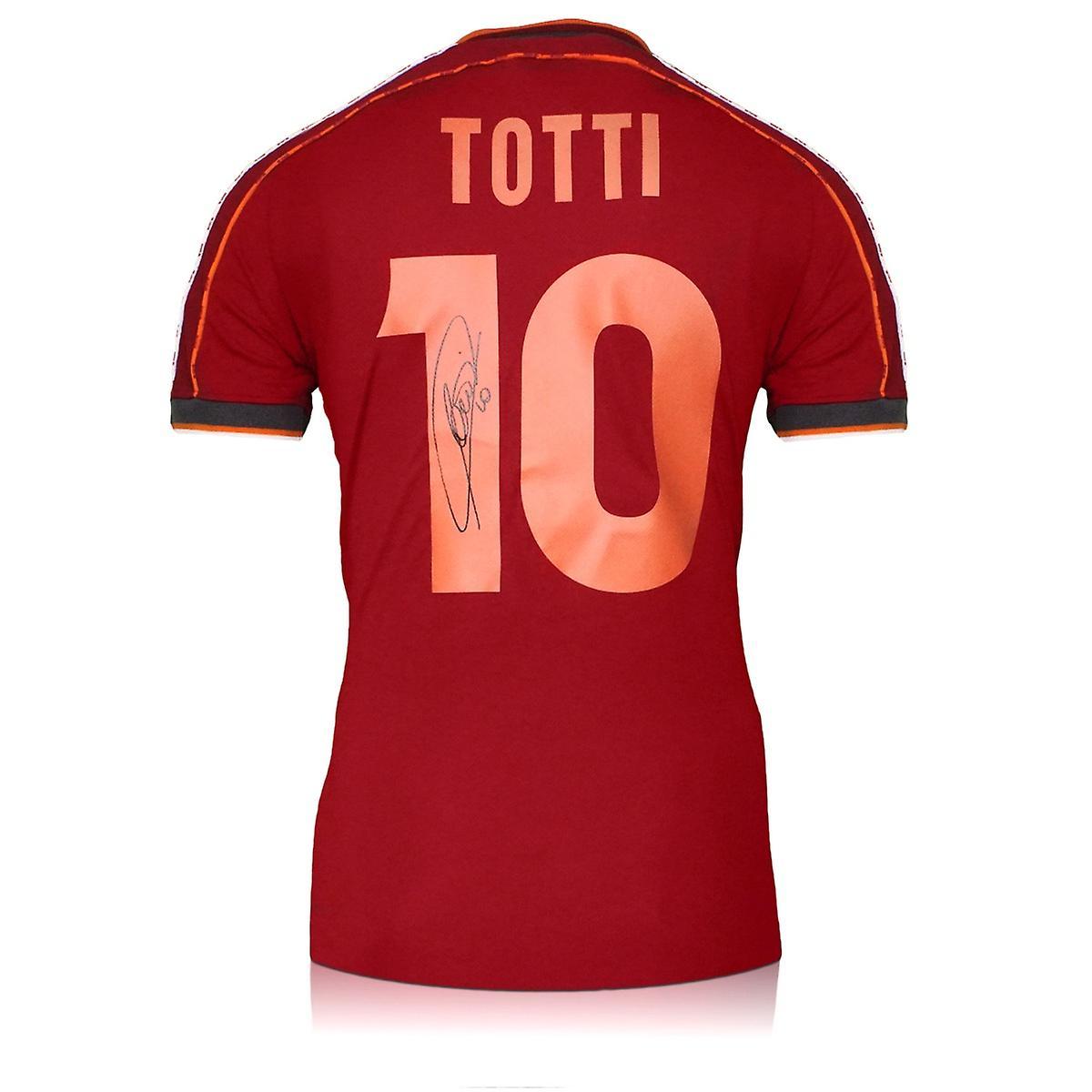 Exclusive Memorabilia Francesco Totti Signed AS Roma 1998-99 Football Shirt