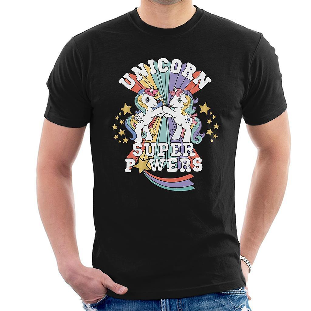 My Little Pony Unicorn Super Powers Men's T-Shirt Black Medium