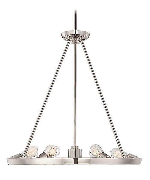 Theater Row 6 Light Pendant Chandelier Light Imperial Silver E27