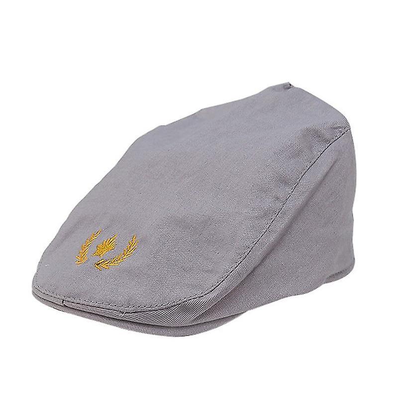 Slowmoose Baby Cotton Linen Handsome Cap, Beret Elastic Kids Hat Gray star