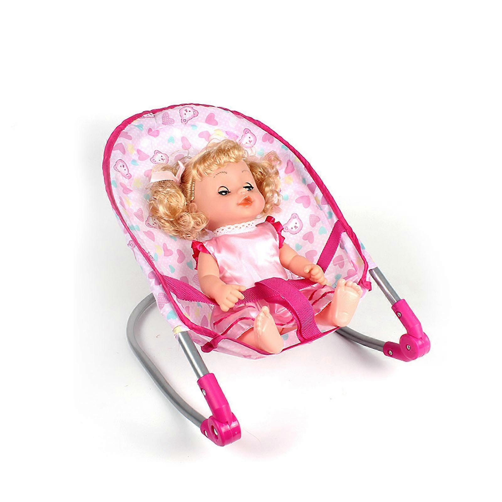 Unbrand Doll Stroller Toy, Baby Doll Accessories, Baby Doll Nursery Stroller Dining Chair Rocking Chair Swing for Dolls, Foldable & Lightweight Kid...