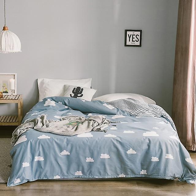 Slowmoose Four Seasons Ab Version Printing Zipper Comforter Duvet Cover - Soft Breathable 180x220cm / Sham