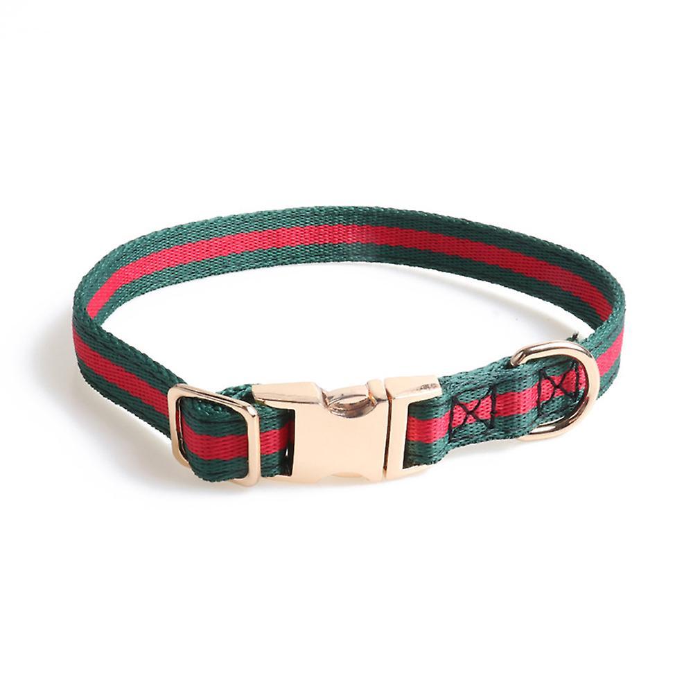 Baicccf Premium Dog Collar, Luxury Style Soft Comfort Dog Collar, Durable Adjustable Dog Collarred And Green All Metal