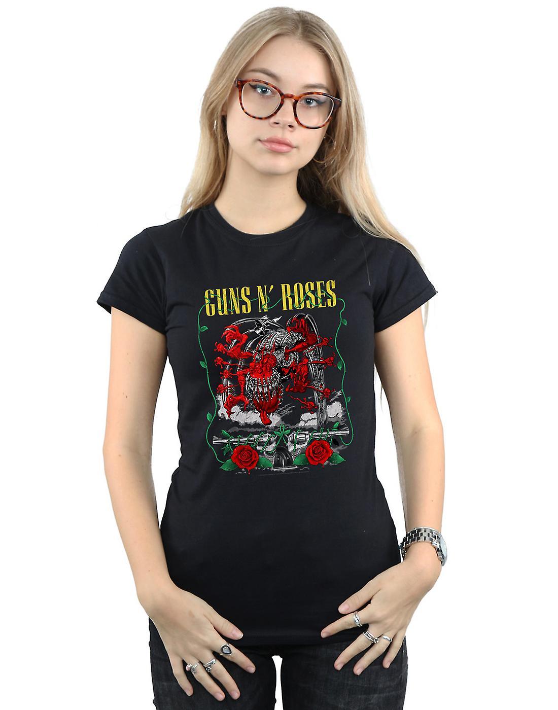 Absolute Cult Guns N Roses Women's Creature T-Shirt Black Medium