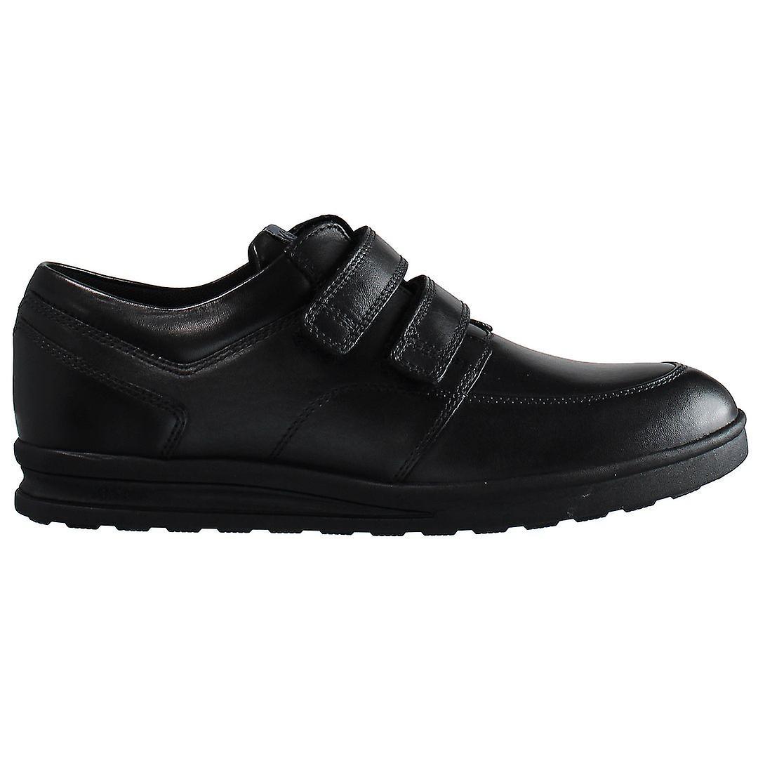 Kickers Troiko Strap Up Black Smooth Leather Kids Shoes 1-14160 UK 3.5 EU 36 US 4.5