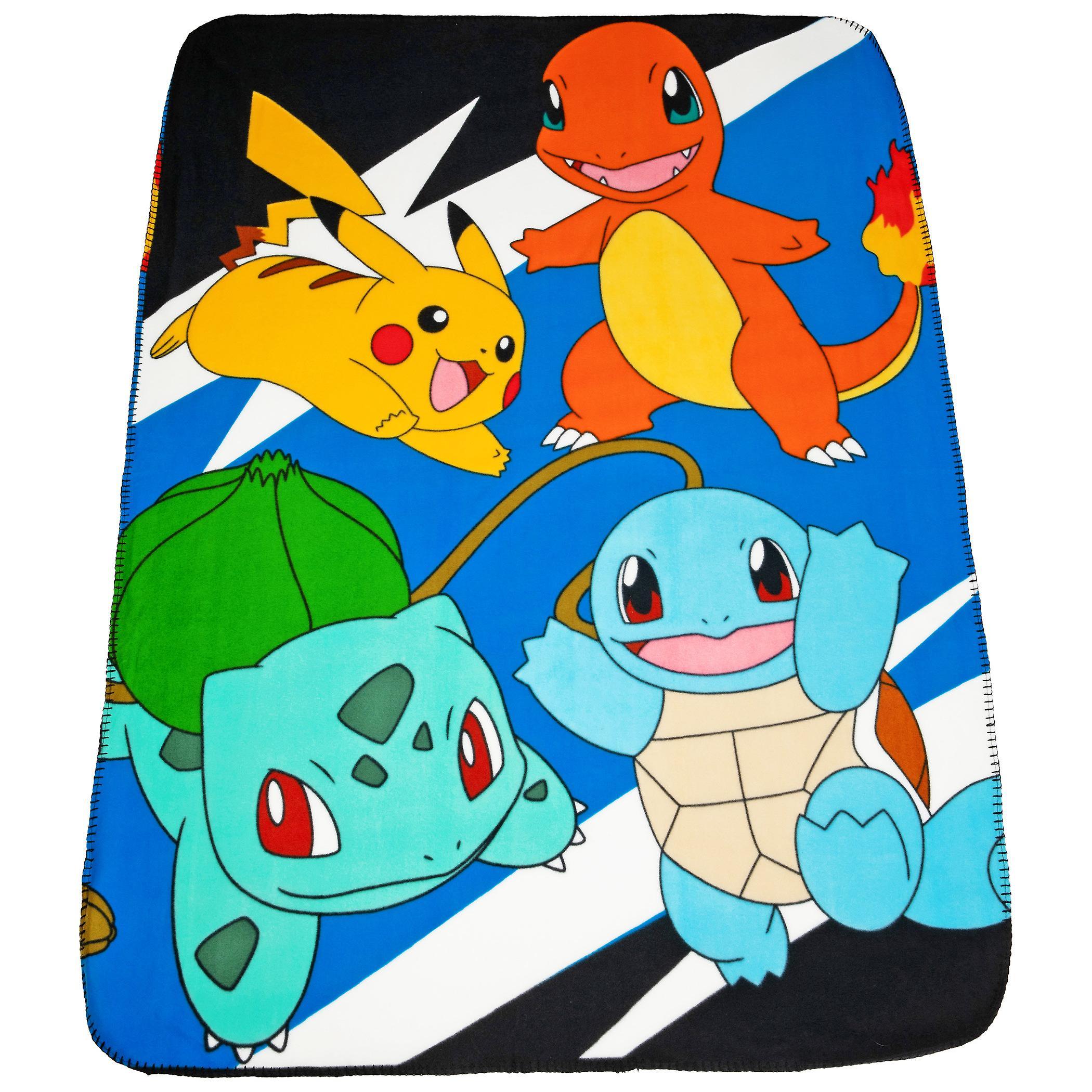 Video Games Pokemon Kanto Starters 45"x60" Fleece Throw Blanket Multi-Color