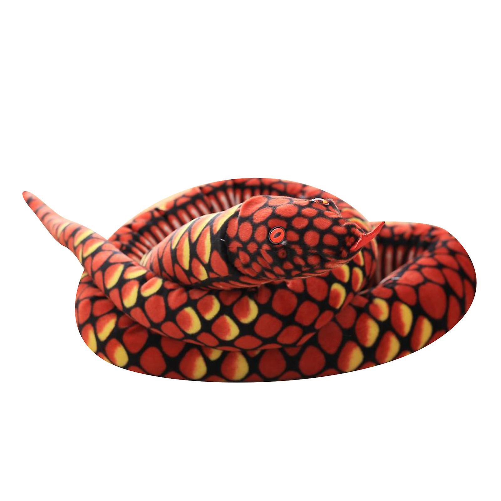 Unbrand Plush Giant Snake Realistic Stuffed Red Eyes Toy Gift For Child RD