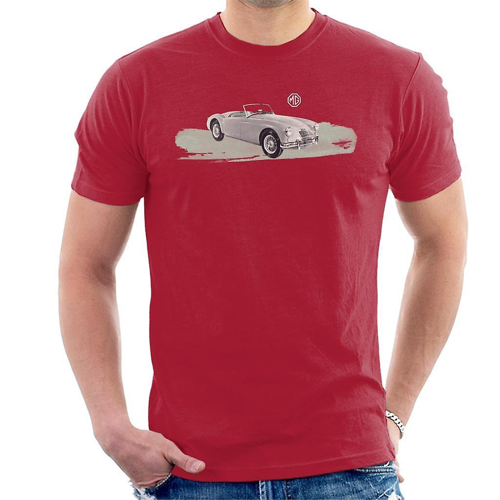 MG The Completely New MGA British Motor Heritage Men's T-Shirt Cherry Red Medium