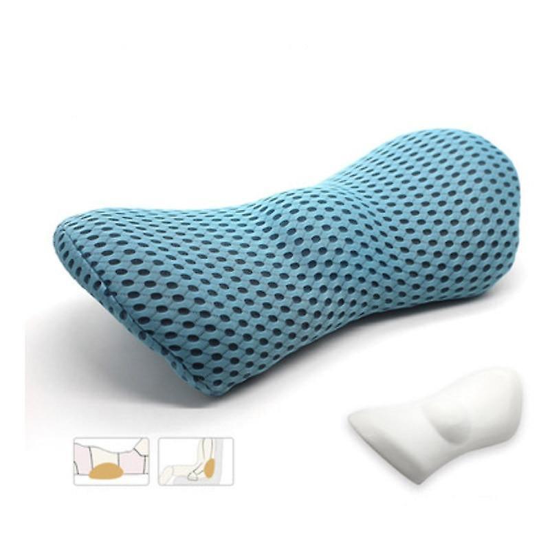 GreenZech Lumbar memory foam pillow for side sleepers pregnancy relieve hip tailbone pain sciatica chair car back support cushion Pink