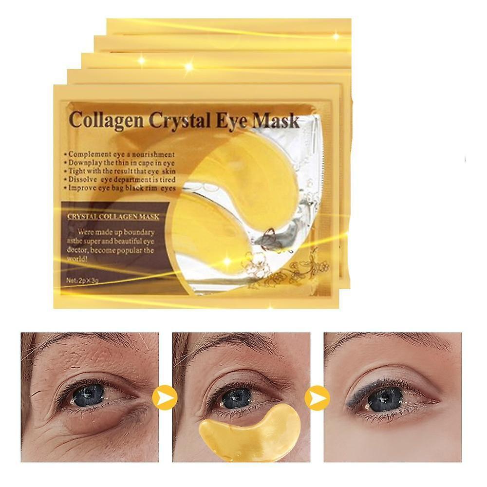 Slowmoose Collagen Crystal Eye Mask-moisturizing, Anti Aging Patches Gold 10pcs