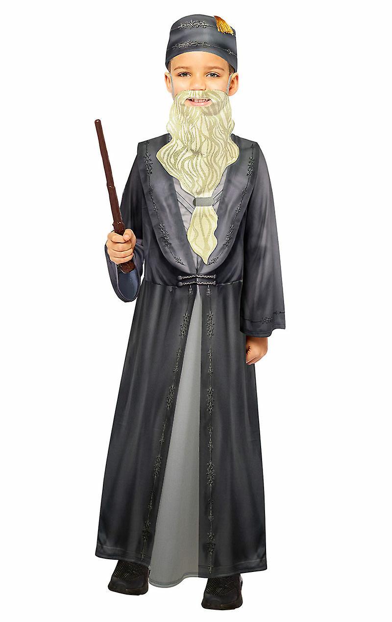 Amscan Childs' Official Dumbledore Movie Wizard Fancy Dress Costume Grey 10-12 Years