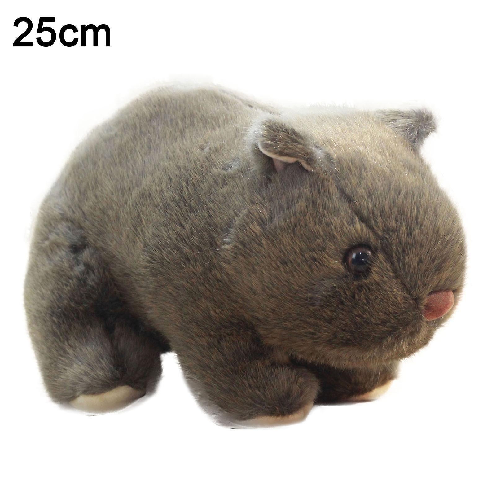 Simulation Wombat Toy Lovely Vivid Expression Birthday Gift Stuffed Guinea Pig Animal Toy For Girl Jiyuge Grey 25 cm