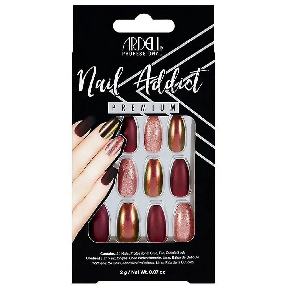 Ardell Nails Ardell Beauty Nail Addict Premium False Nails - Red Cateye (24 Nails) (75890)