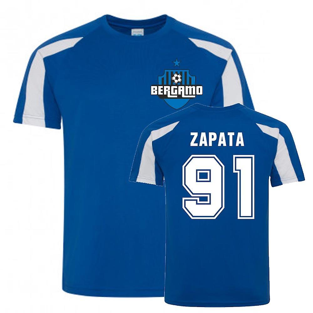 UKSoccerShop Duvan Zapata Atalanta Sports Training Jersey (Blue) XL (45-48 inch)