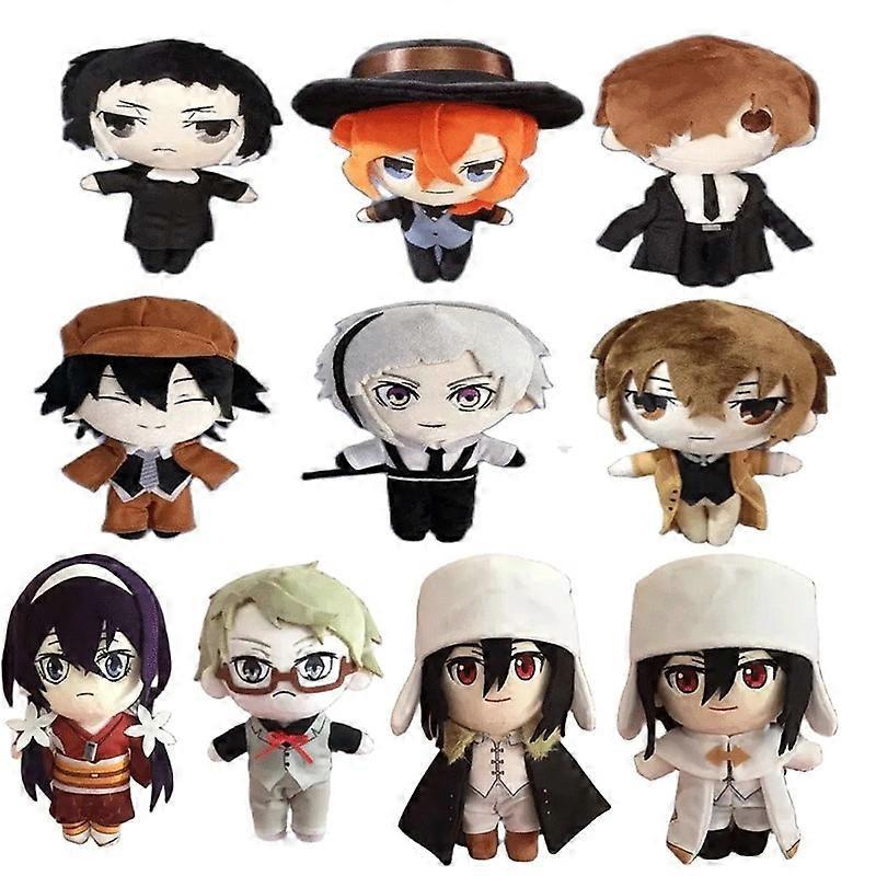 Hcankcan Anime Bungou Stray Dogs Plush Doll Toy Osamu Dazai Nakahara Chuya Cute Soft Stuffed Pillow Kids Gift 20cm D