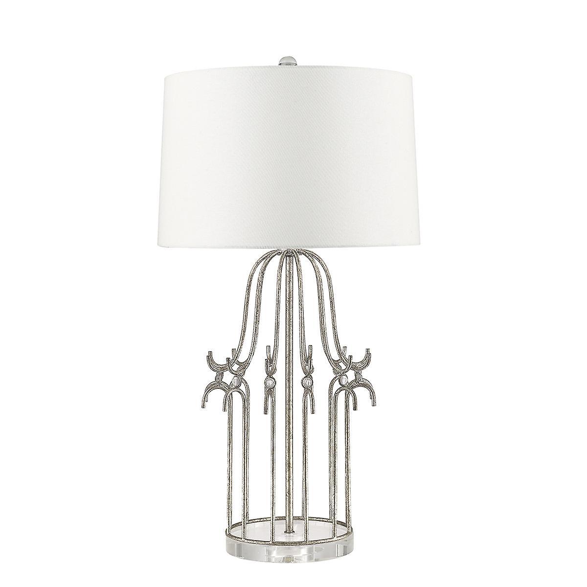 Stella 1 Light Table Lamp Silver E27