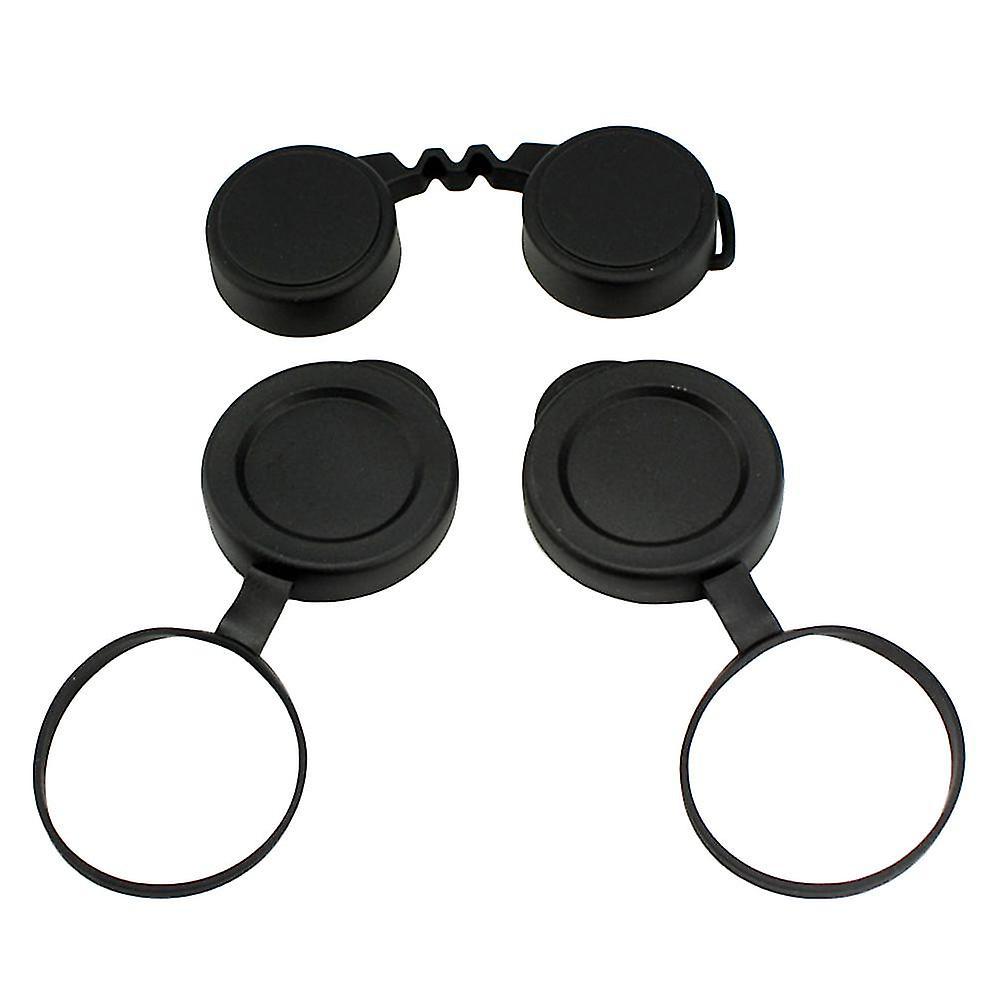 Toyvian 1 Set Binocular Objective Lens Caps Rubber Objective Lens Cover for Protection Black 12x6cm