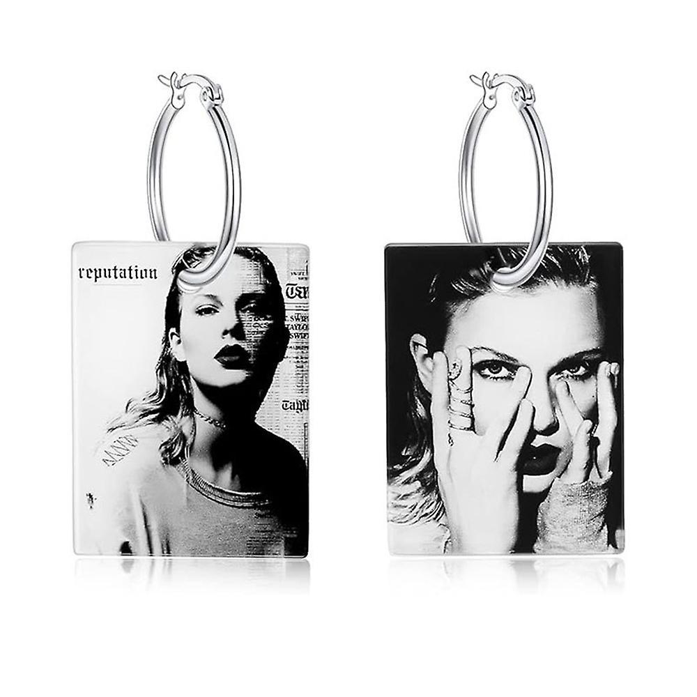 Bestdaily 2023 Taylor Swift Album Earrings Singer Taylor Dangle Drop Earrings Charm Jewelry Womens Girls Swiftie Fans Gifts C