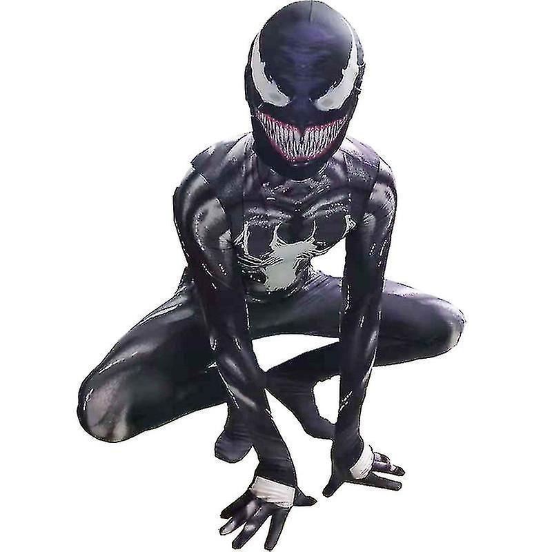 Sszfv Kids Boys Venom Spider-man Cosplay Costume Party Jumpsuit Fancy Dress 4-18 Years 110 4-5 Years