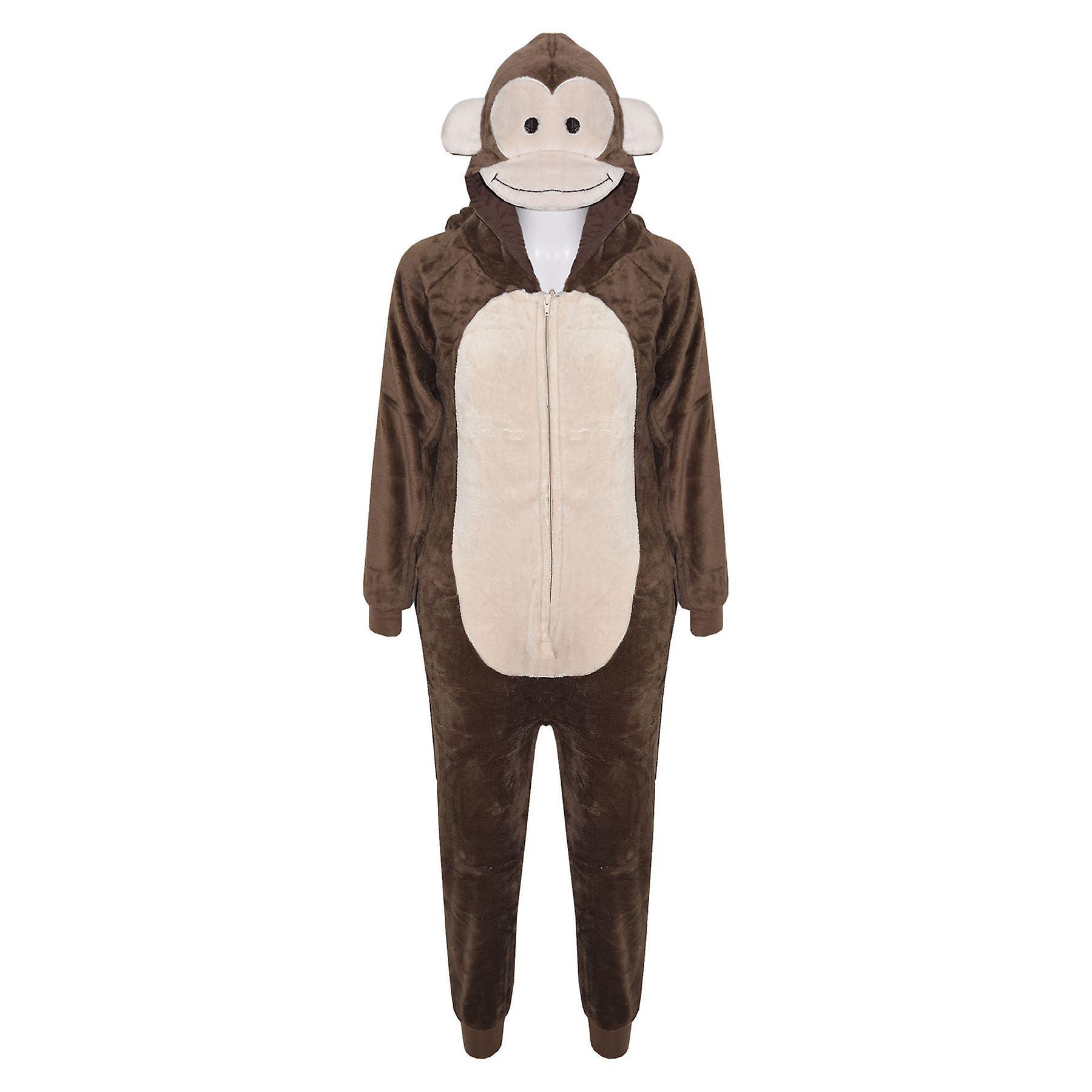 A2Z 4 Kids Unisex Monkey Printed Loungewear Onesie 11-12 Years