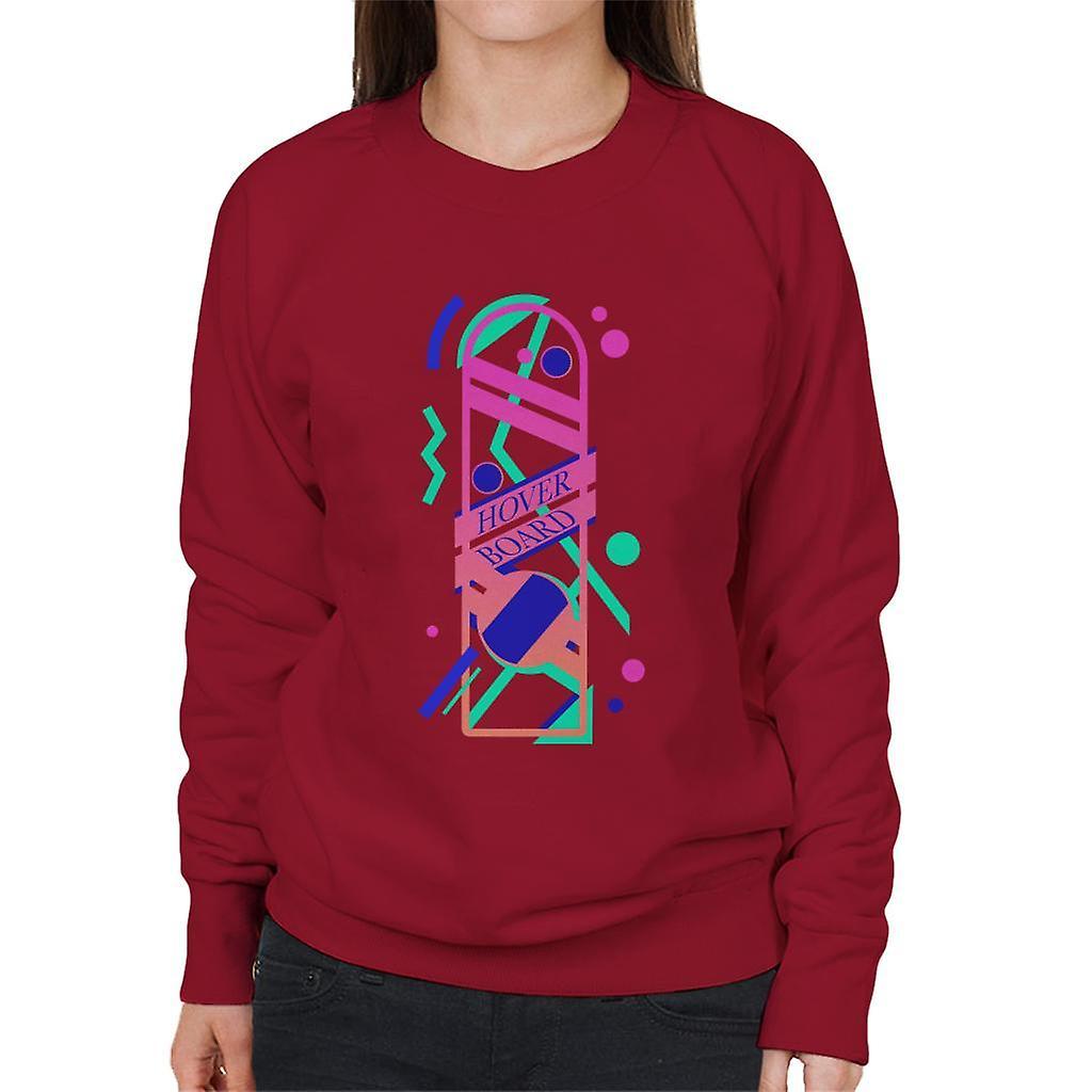 Back to the Future Hoverboard Vaporwave Women's Sweatshirt Cherry Red Large