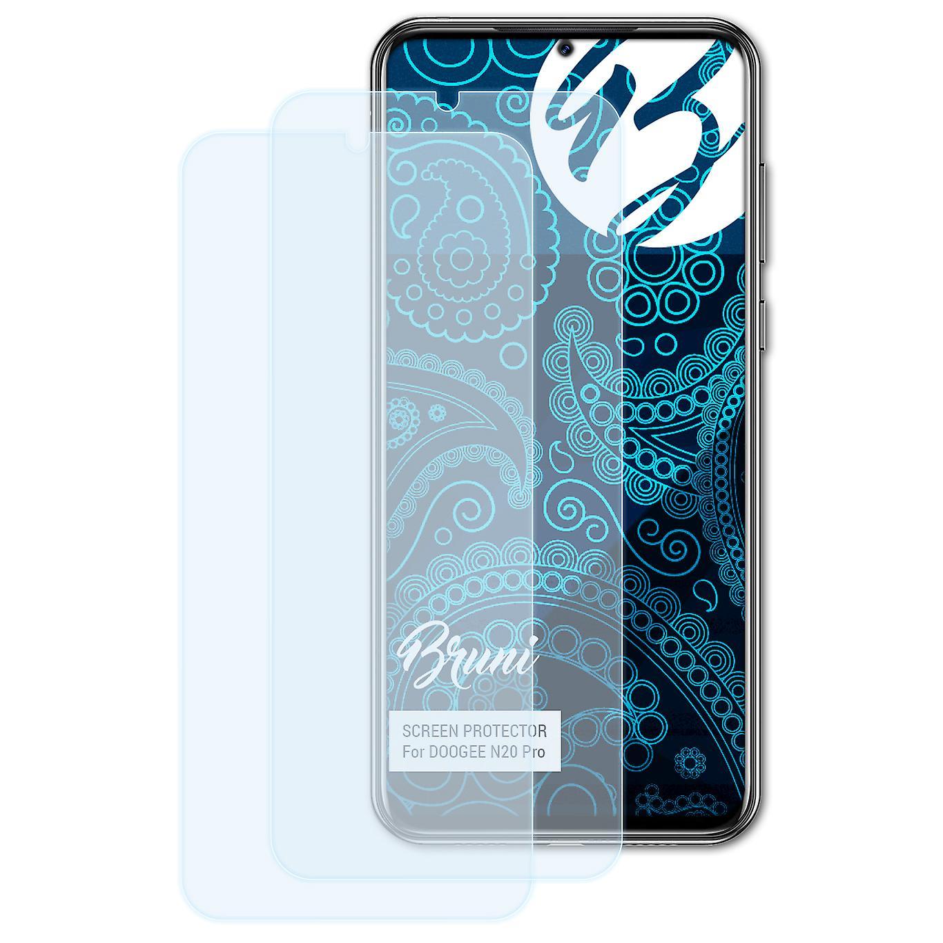 Bruni 2x protective film compatible with Doogee N20 Pro film clear