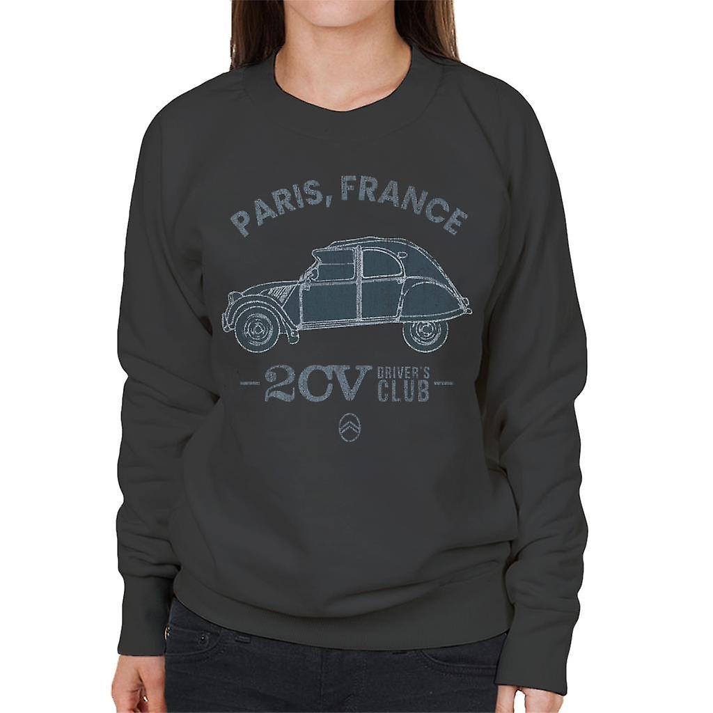 Citro�n Citroen 2CV Drivers Club Paris France Women's Sweatshirt Charcoal XX-Large