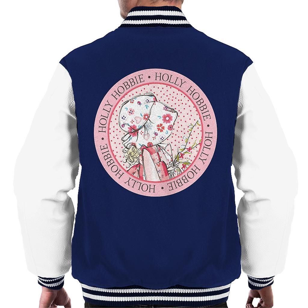 Holly Hobbie Circle Men's Varsity Jacket Navy/White Large