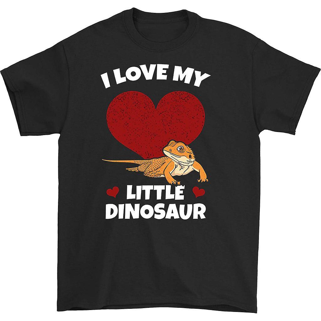 HISHARK I love my little dinosaur t-shirt black XXL