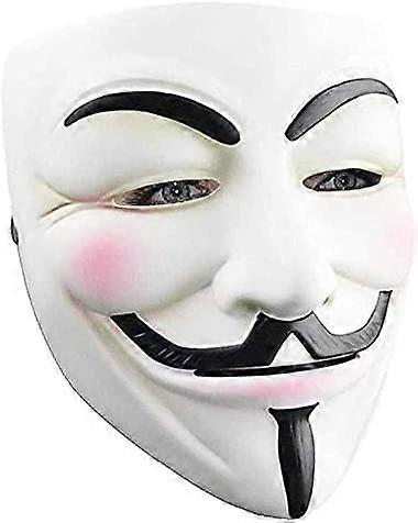 Phwj Anonymos Mask for Kids - V for Vendett Mask Halloween Masks Guy Mask for Halloween Costume Cosplay Party Mask black