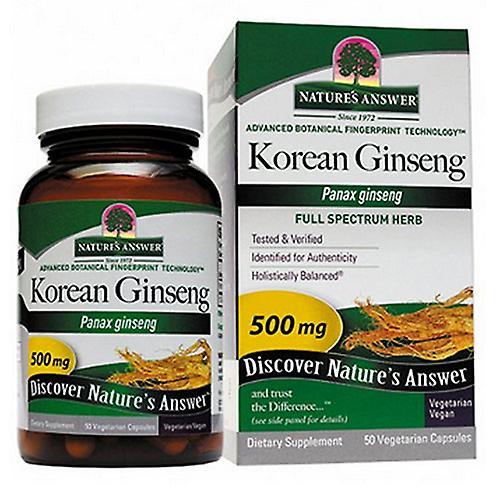 Nature's Answer Ginseng Root Korean, 50 Vcaps (Pack of 1)