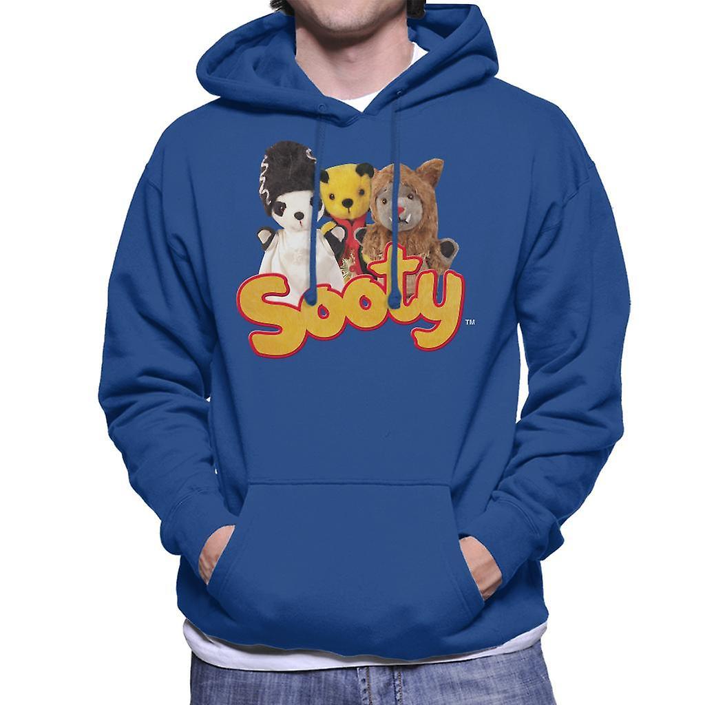 Sooty Halloween Spooky Trio Men's Hooded Sweatshirt Royal Blue XX-Large