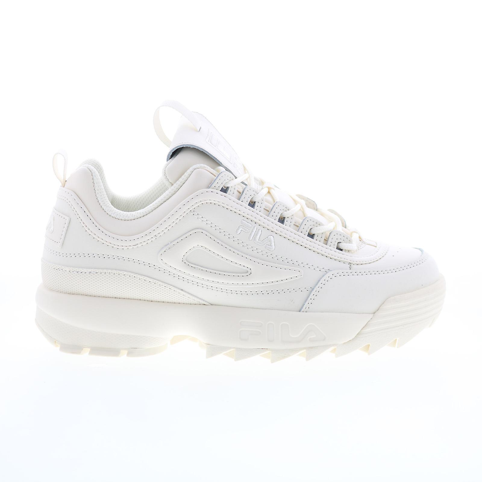 Fila Adult Womens Disruptor II Premium Lifestyle Sneakers White White White US 9