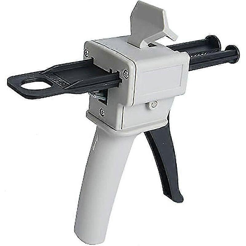 Lertenys Epoxy Dispenser Gun, Ab Epoxy Glue Gun Handle Applicator For Mixing Glue, 1:1 Ratios 50ml(white)