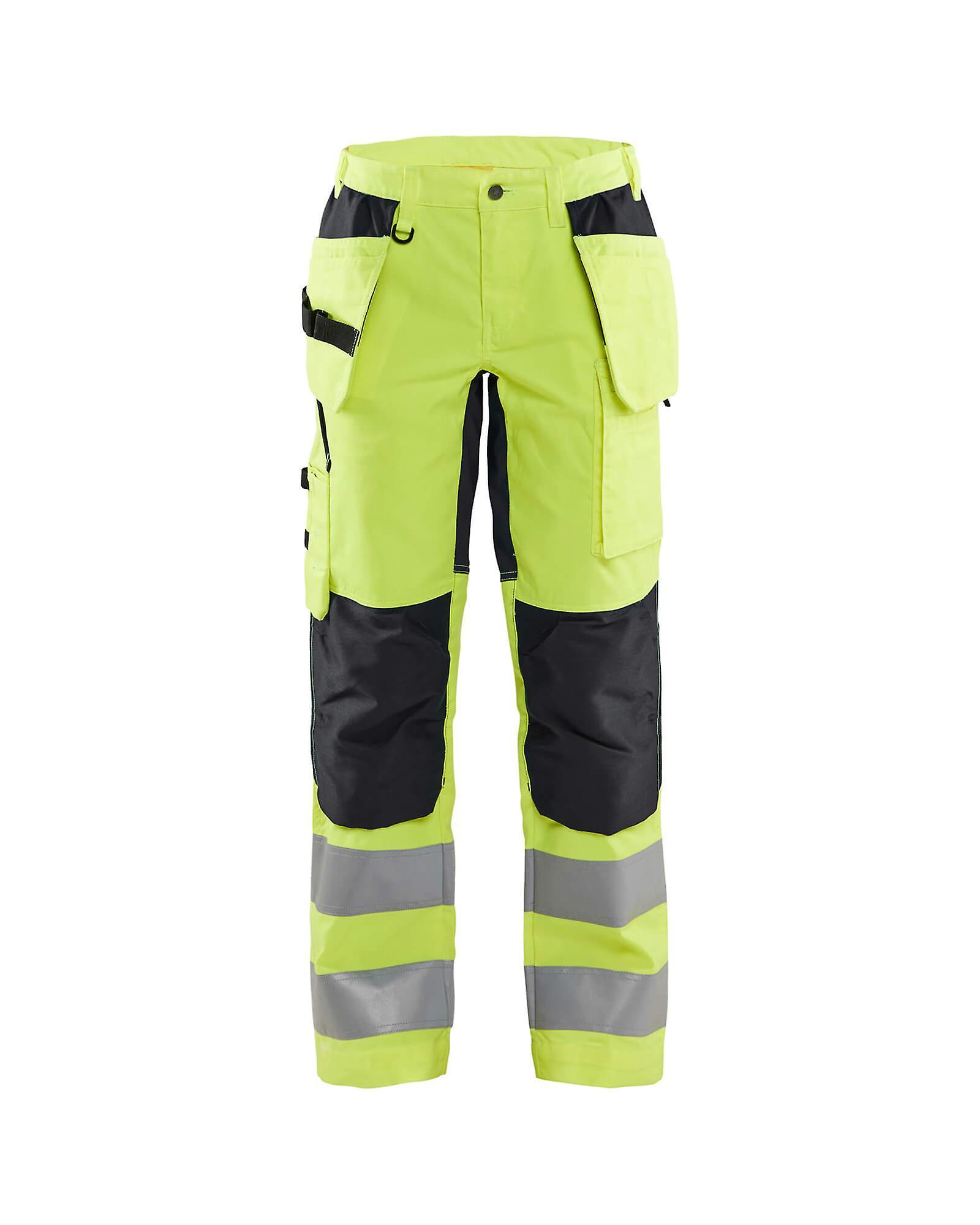 Blaklader 7163 hi-vis stretch trousers - womens (71631811) Yellow/black 18