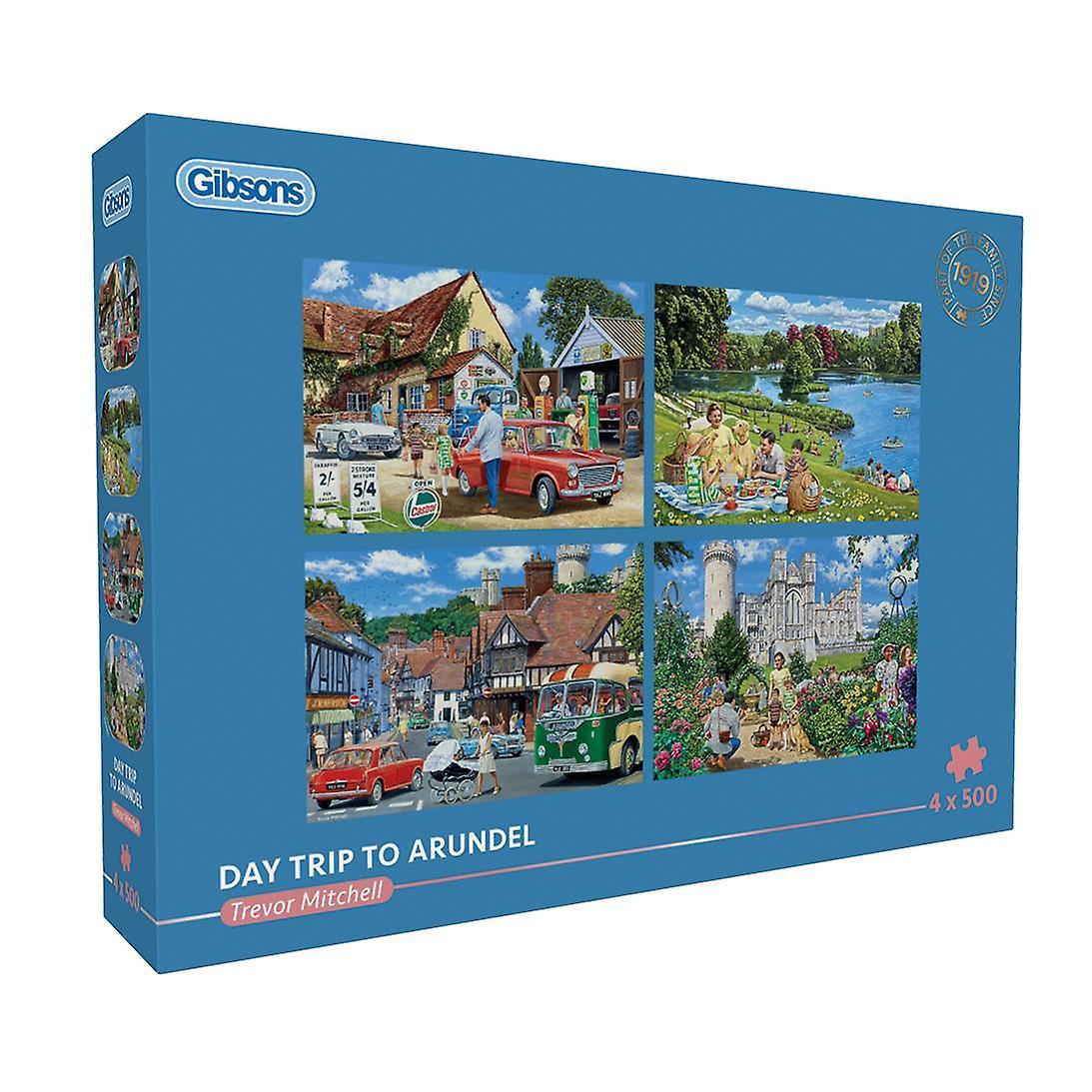 Gibsons Games Gibsons Day Trip to Arundel Jigsaw Puzzle (4 x 500 Pieces)