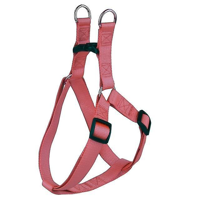 Slowmoose Nylon Pet Dog Harness No Pull Adjustable Dog Leash Vest Classic Running Leash Red Brown S