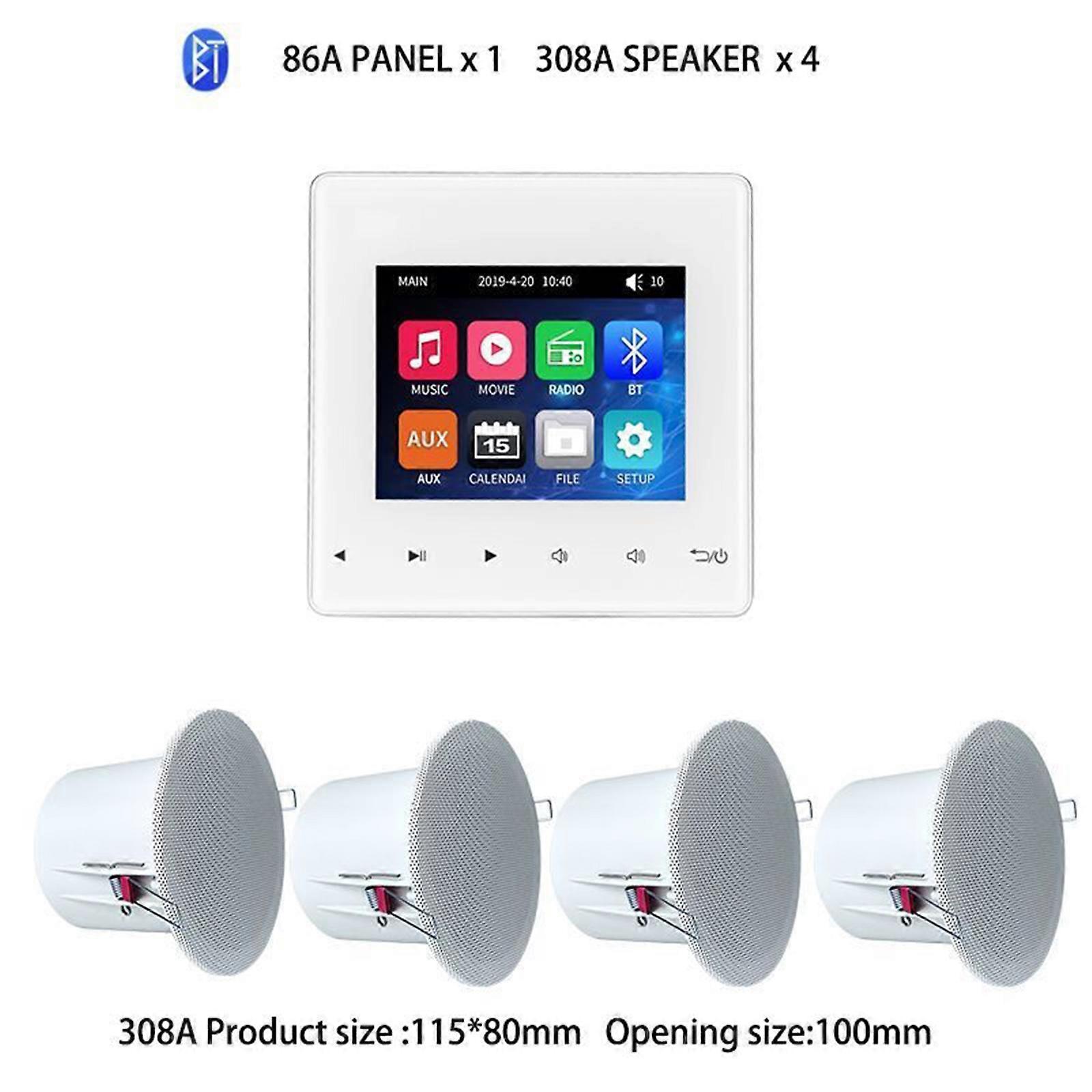 Unbrand Digital Wall Amplifier Stereo Ceiling Speaker Music Host Bluetooth Touch Key js A