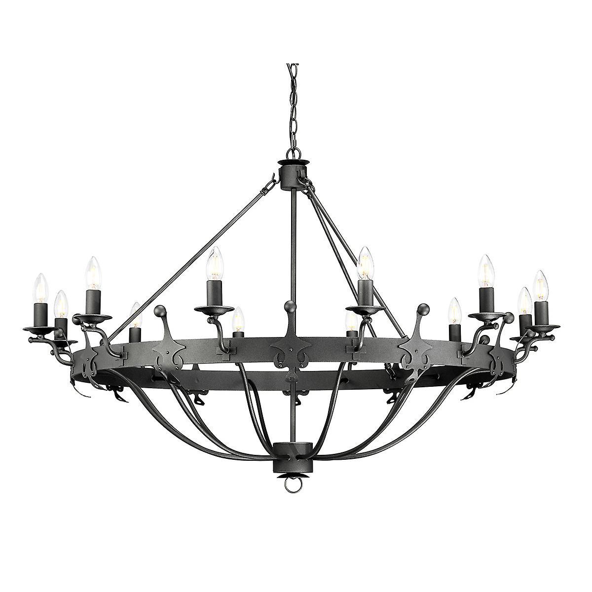 Windsor Graphite 12 Light Pendant Chandelier