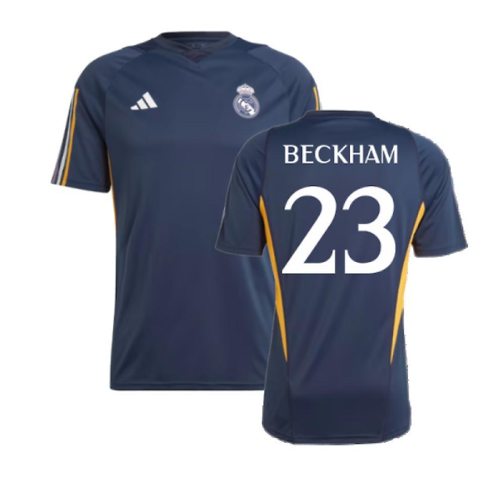 Adidas 2023-2024 Real Madrid Training Shirt (Legend Ink) (Beckham 23) Navy XXL 46-48 inch Chest