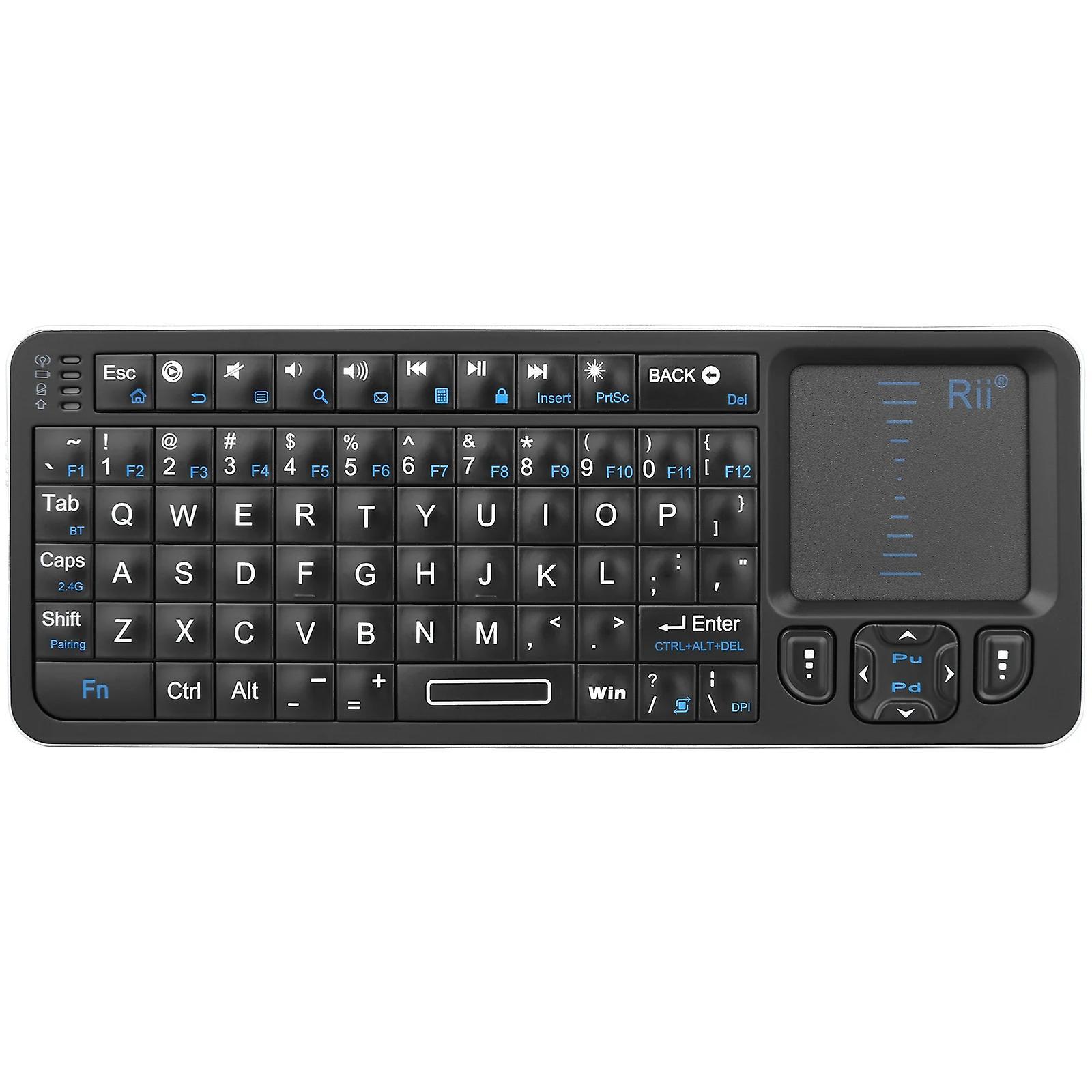 Rii K06 Mini Bluetooth Keyboard,Backlit 2.4GHz Wireless Keyboard with IR Learning