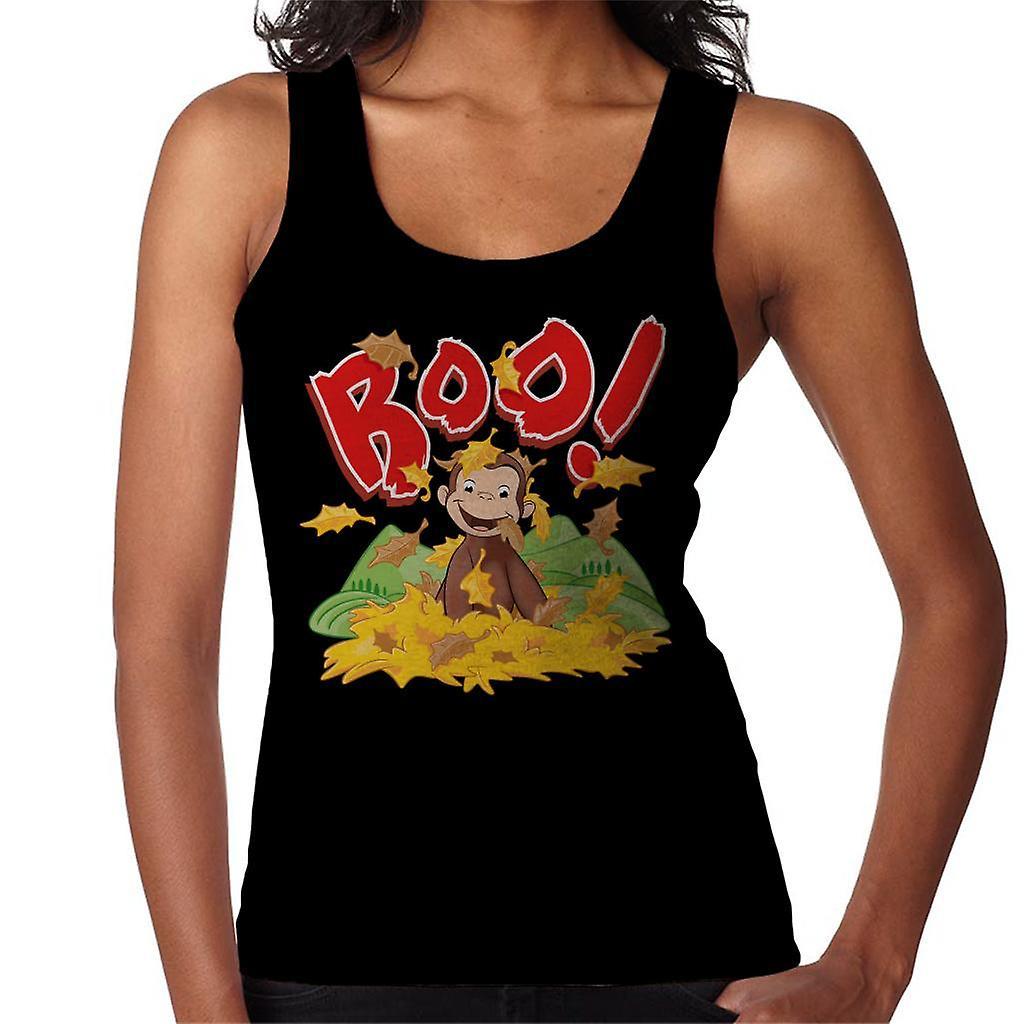 Curious George Boo In The Leaves Women's Vest Black XX-Large