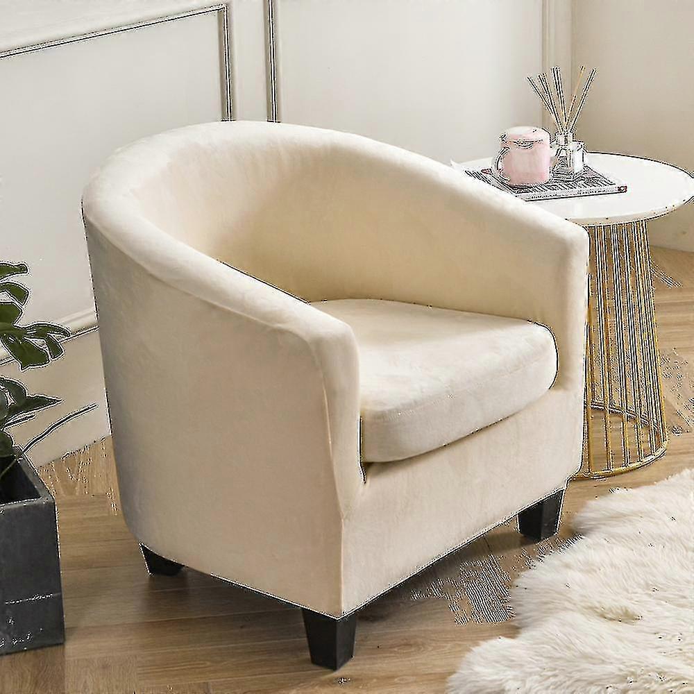 Weige Armchair Chair Sofa Cover Living Room Chair Seat Slipcover Cream