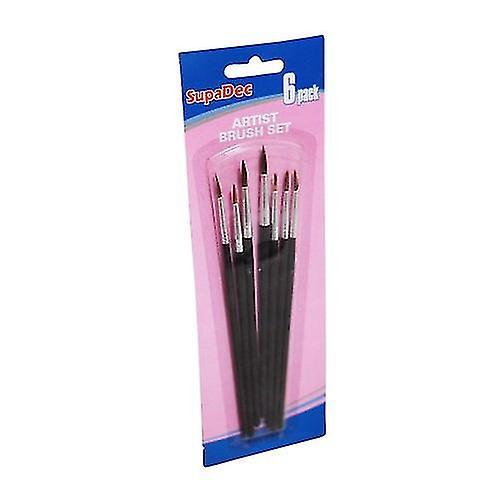 SupaDec Artist Brush Set (Pack of 6) Black