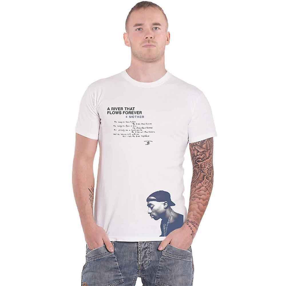 Tupac A River that flows T Shirt White S