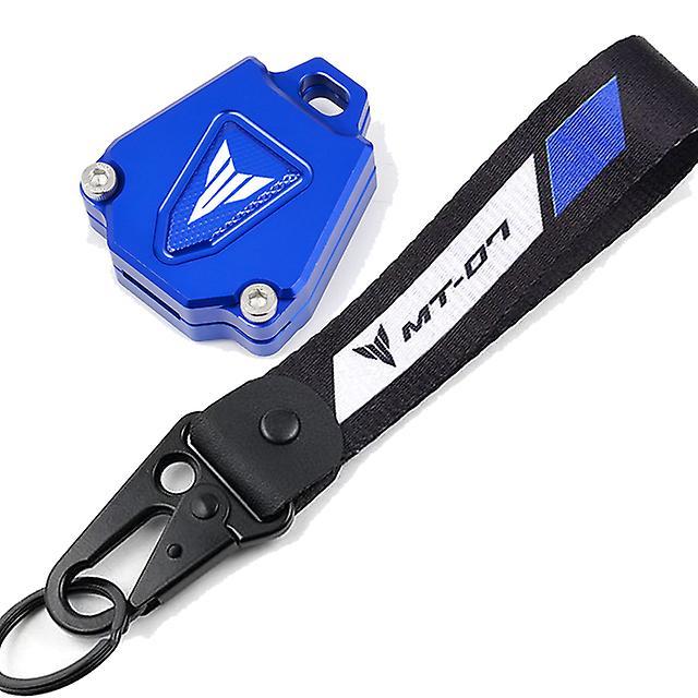 Motor For Yamaha Mt07 Mt09 Mt03 Mt 07 09 03 2013-2019 2021 2022 Motorcycle Accessories Fabric Badge Keyring Key Case Cover Keychain A Set Blue-MT07