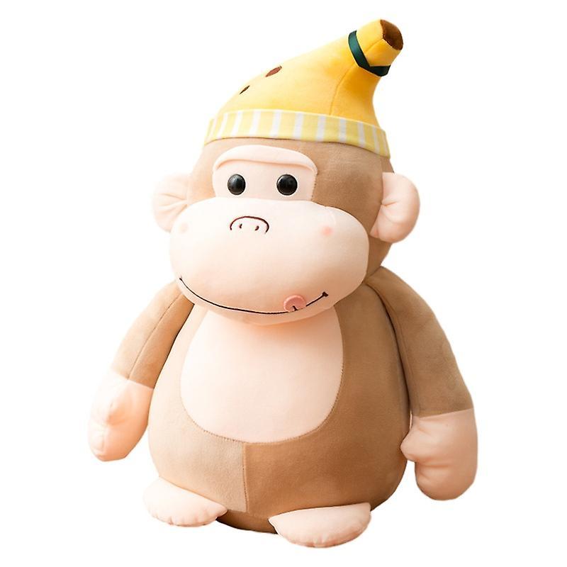 Wfuo Cute Cartoon Banana Monkey Plush Toy Proboscis Monkey Doll Doll Birthday Gift brown